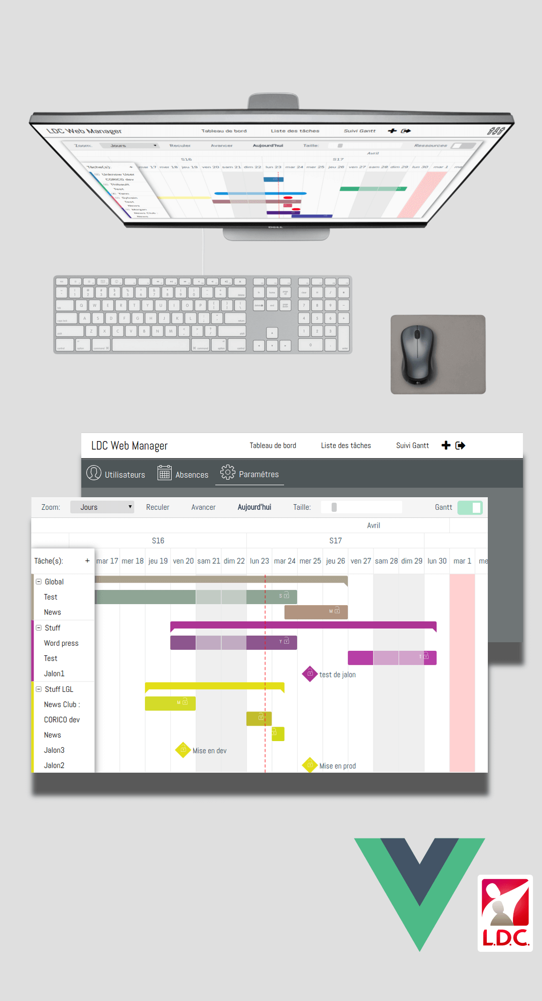 Planificateur web type Gantt 